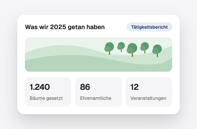 Ein Tätigkeitsbericht mit dem, was die Stiftung im vergangenen Jahr getan hat