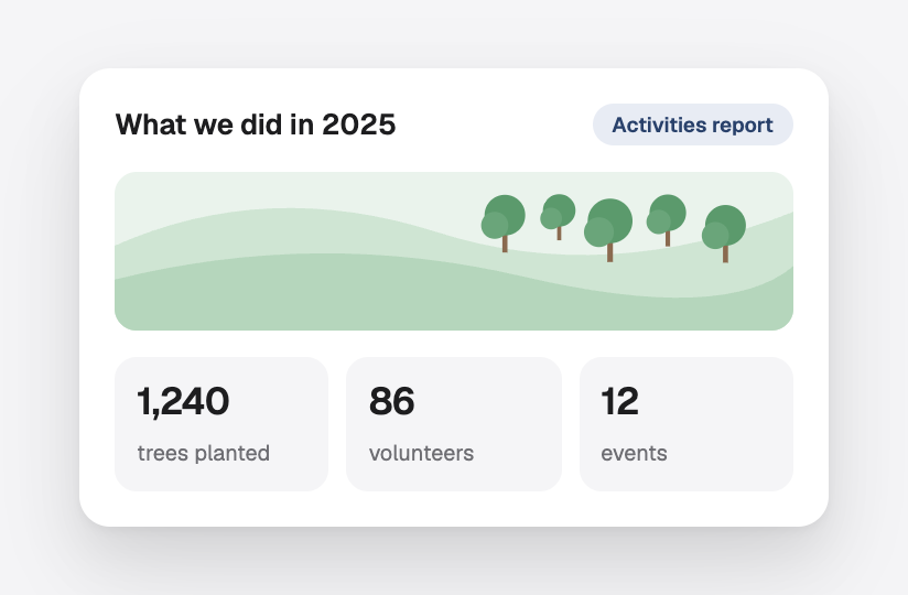An activities report with what the foundation did last year