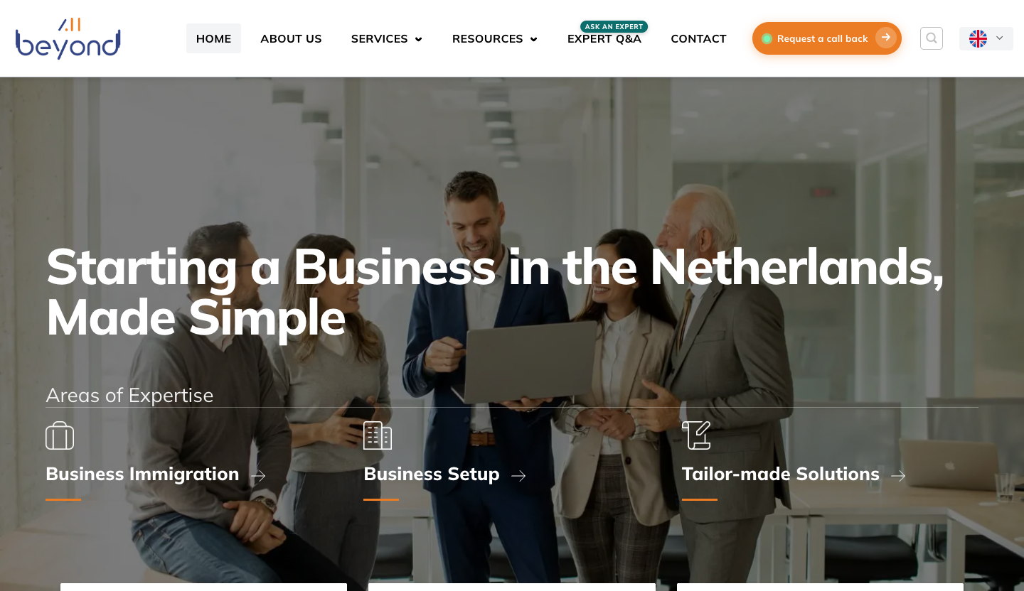 Website of Beyond Consultancy