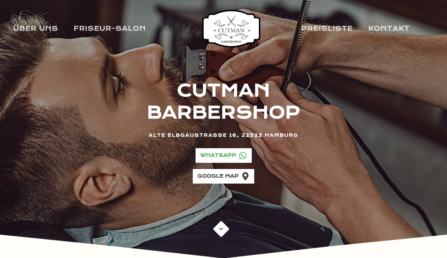 Website of Cutman Barbershop
