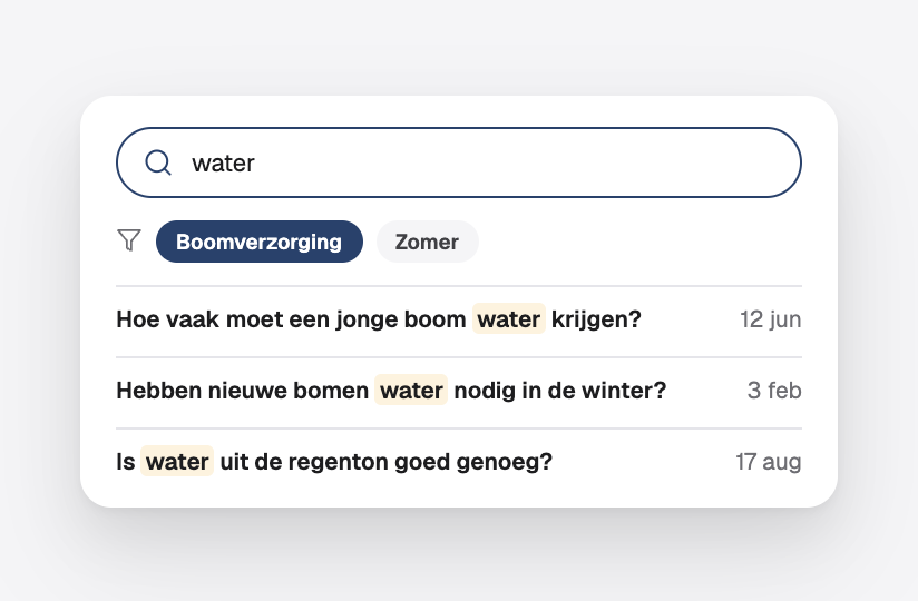 In het archief zoeken naar water, gefilterd op onderwerp