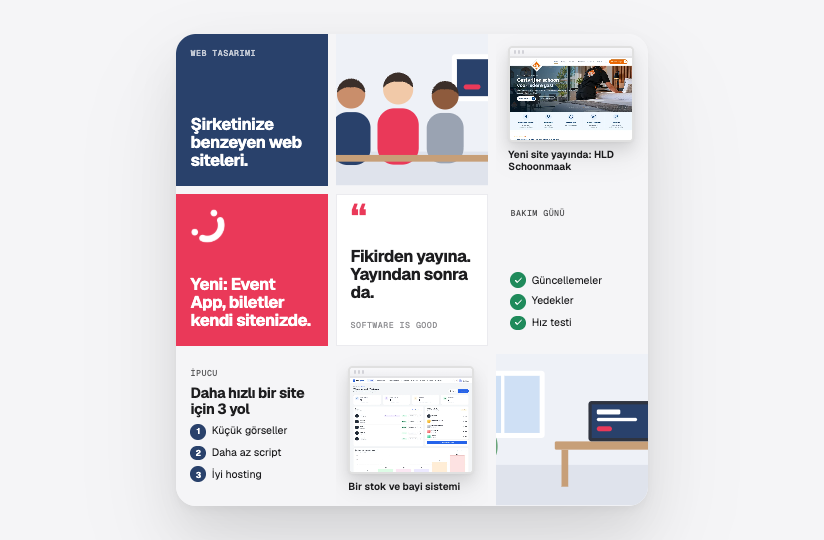 software is good stilinde dokuz paylaşım